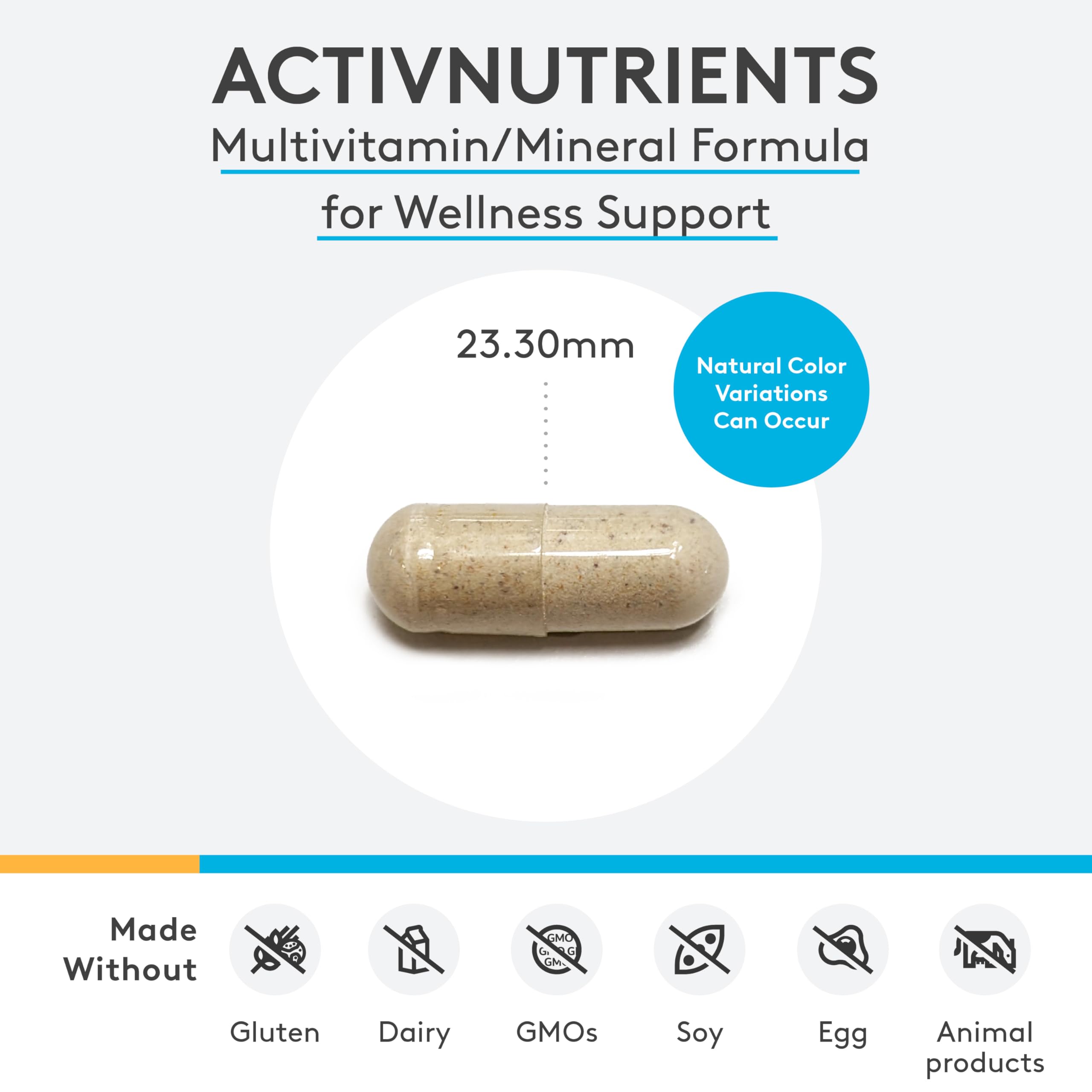 XYMOGEN ActivNutrients – dosage de capsules, formulation chélatée favorisant absorption et vitalité.
