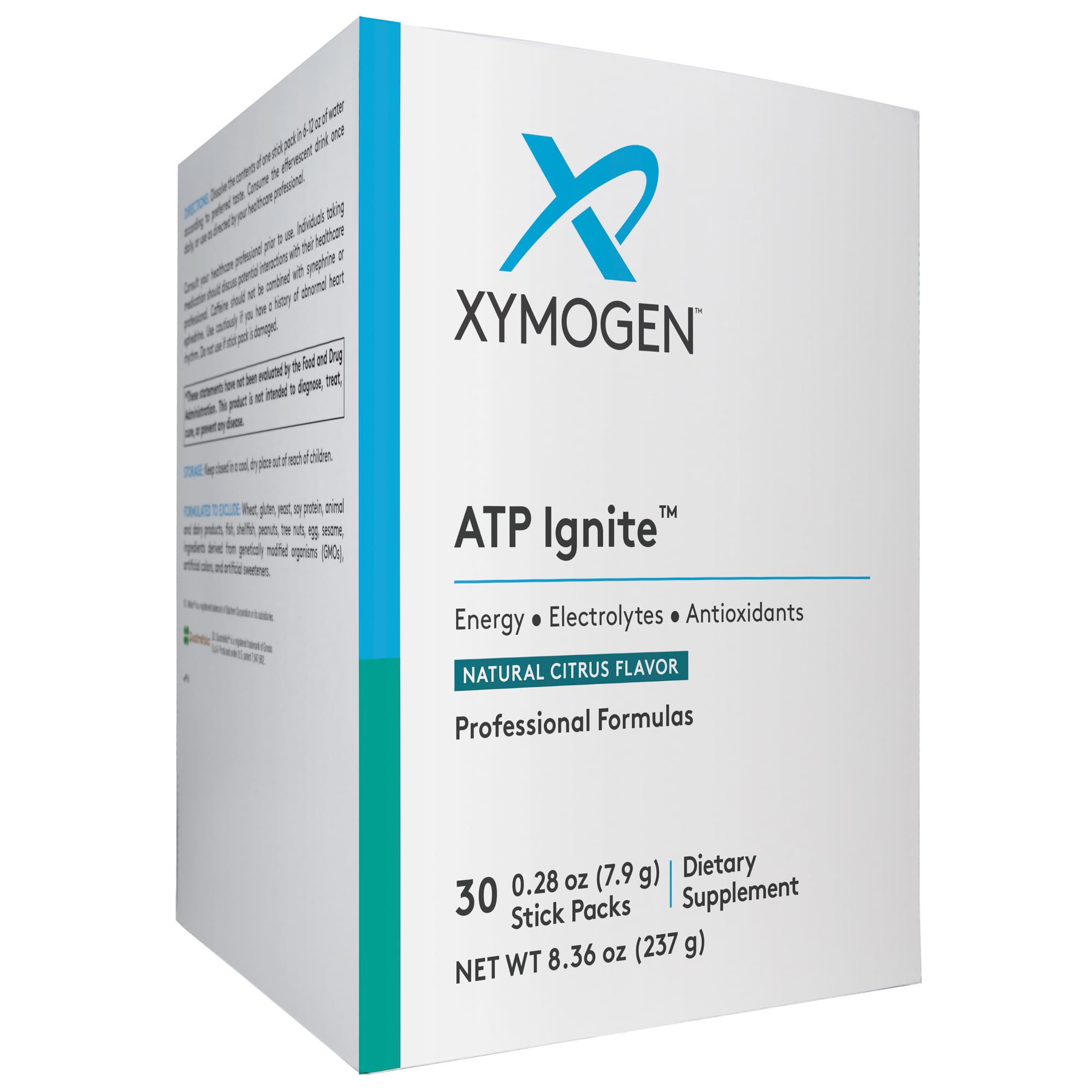 ATP Ignite XYMOGEN poudre énergisante prête à mélanger pour hydratation quotidienne