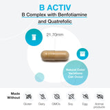 XYMOGEN B-Activ, capsules visibles suggérant un apport vitaminé quotidien