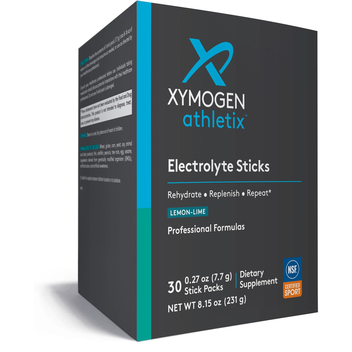 XYMOGEN Bâtonnet électrolytique citron-lime, hydratation rapide pendant l'entraînement