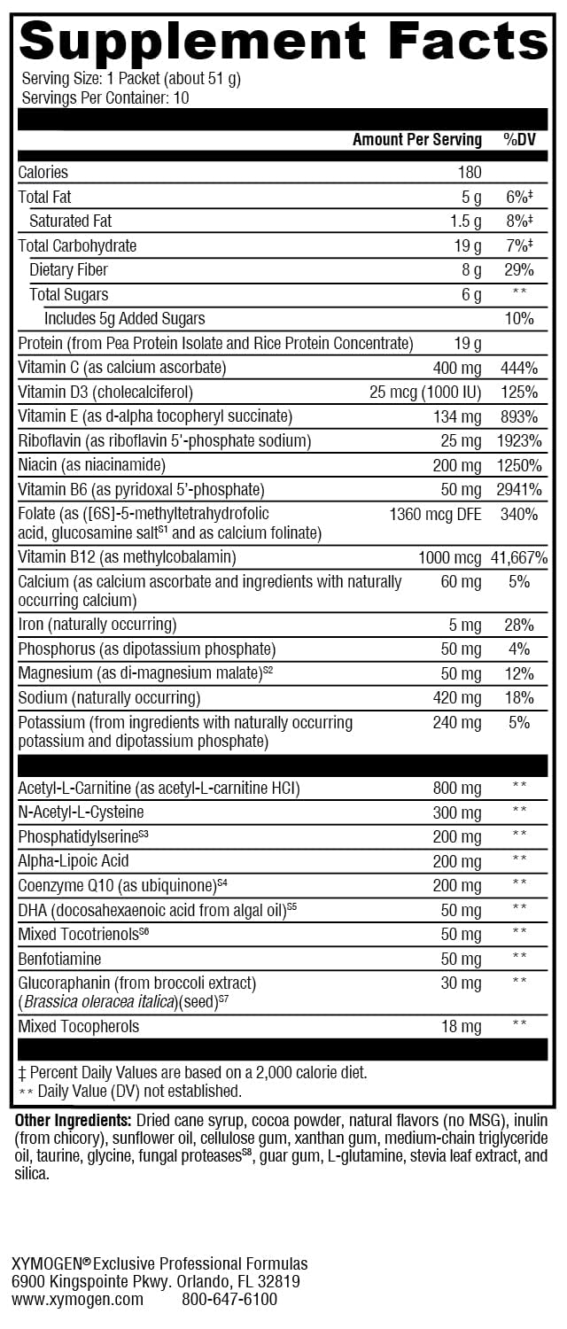 XYMOGEN BrainSustain sachets de 51 g pour une portion pratique.