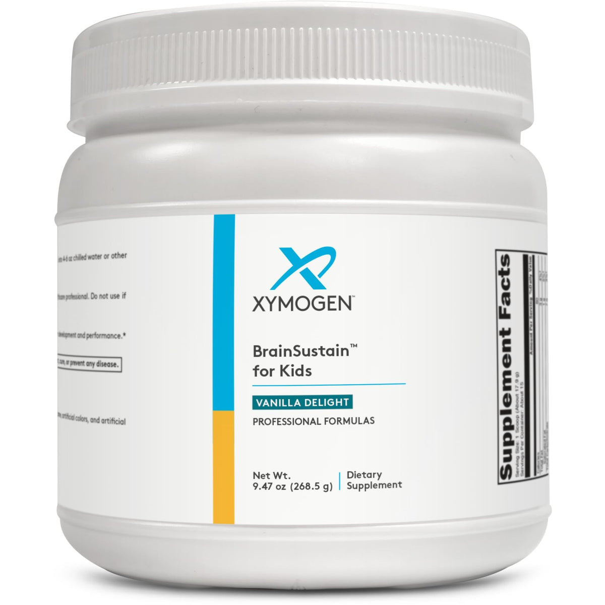 BrainSustain pour enfants, sachet vanille, soutien potentiel à la concentration.
