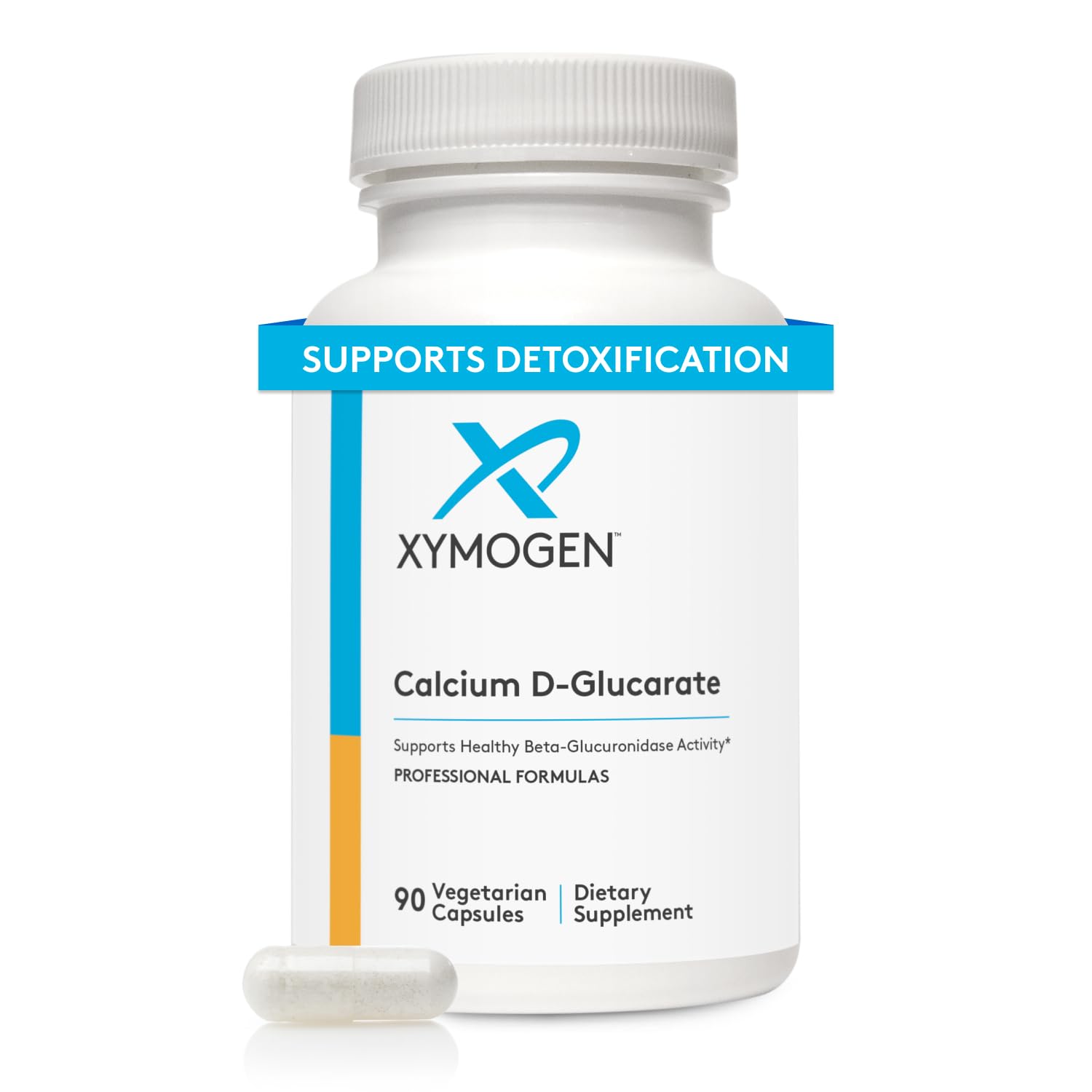 XYMOGEN Calcium D-Glucarate bouteille 500 mg, capsules faciles à intégrer à votre routine.