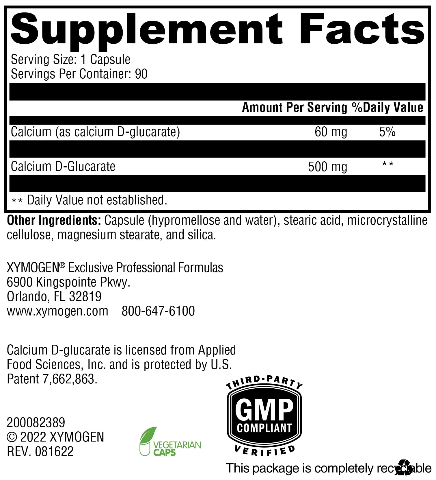 XYMOGEN Calcium D-Glucarate gros plan sur la routine matinale.