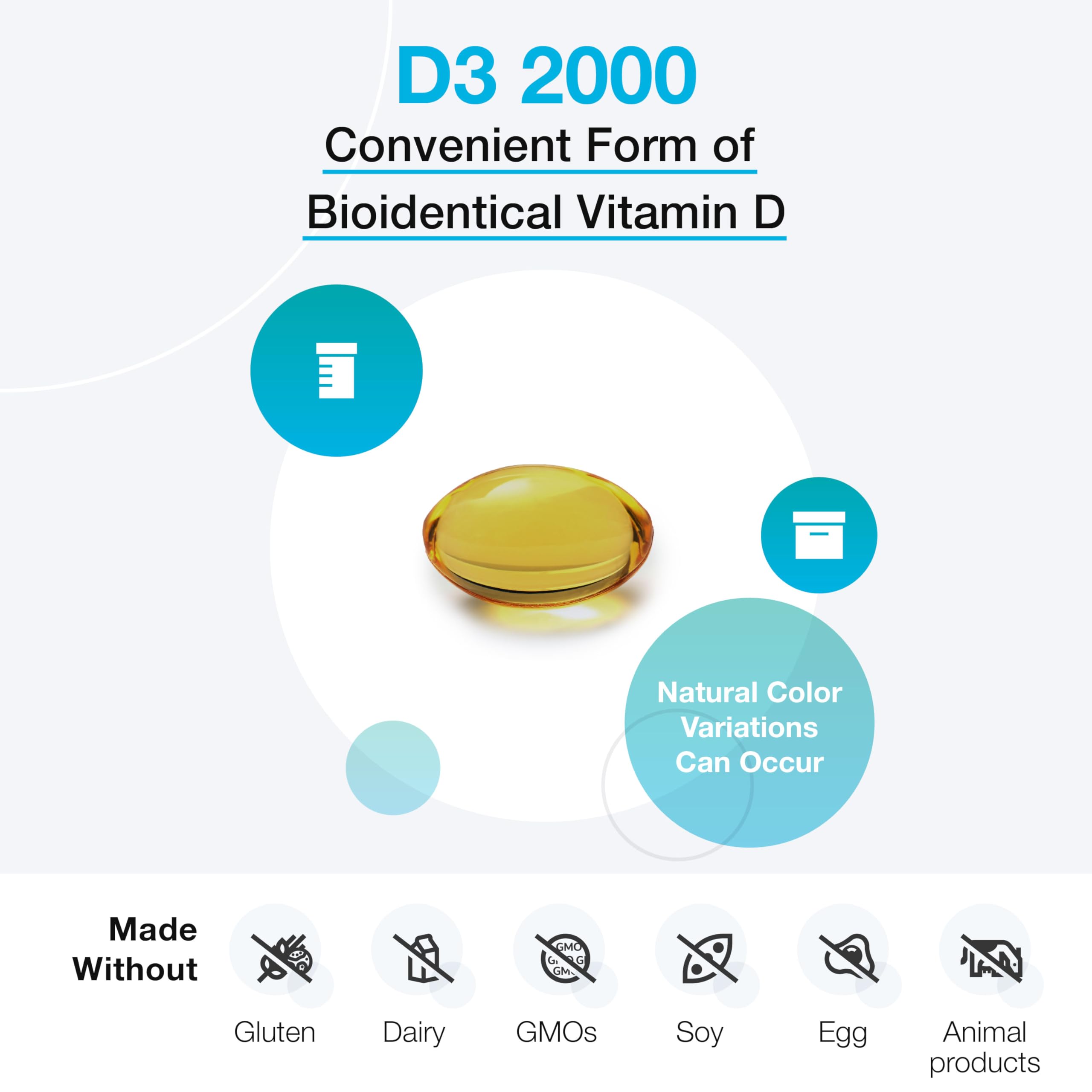 XYMOGEN D3 2000: étiquette de la bouteille claire et traçable.