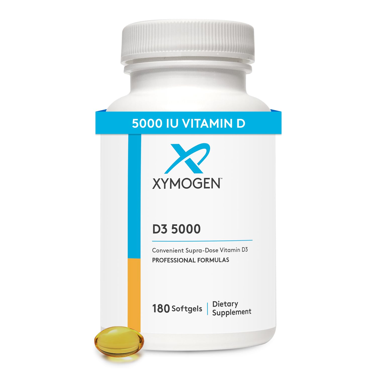 XYMOGEN D3 5000, gelules softgel faciles à avaler, libération efficace.