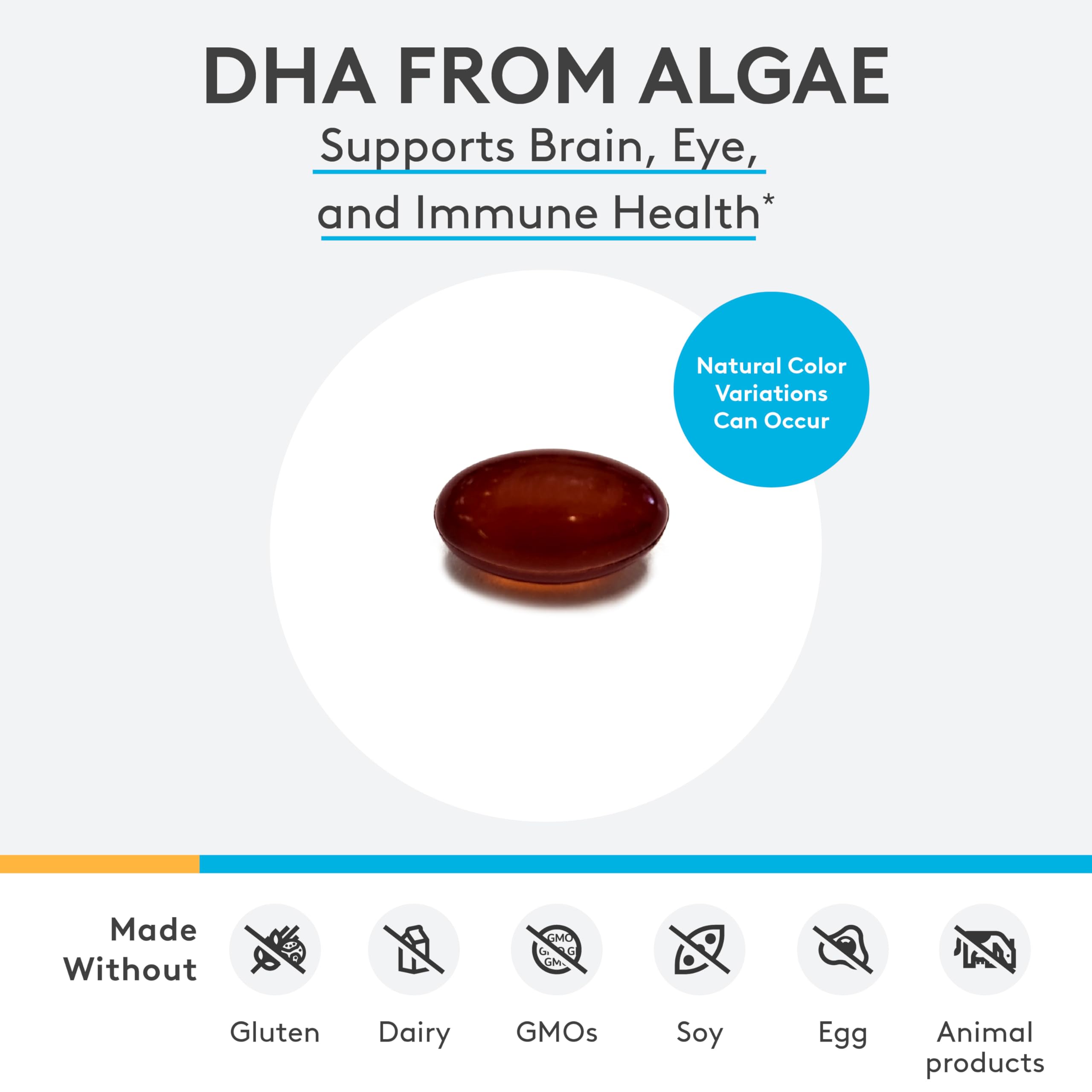 XYMOGEN DHA algue - gelules faciles à avaler pour un apport oméga-3 pratique.