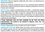 XYMOGEN DHA algue - tableau nutritionnel clair pour comparer les oméga-3.