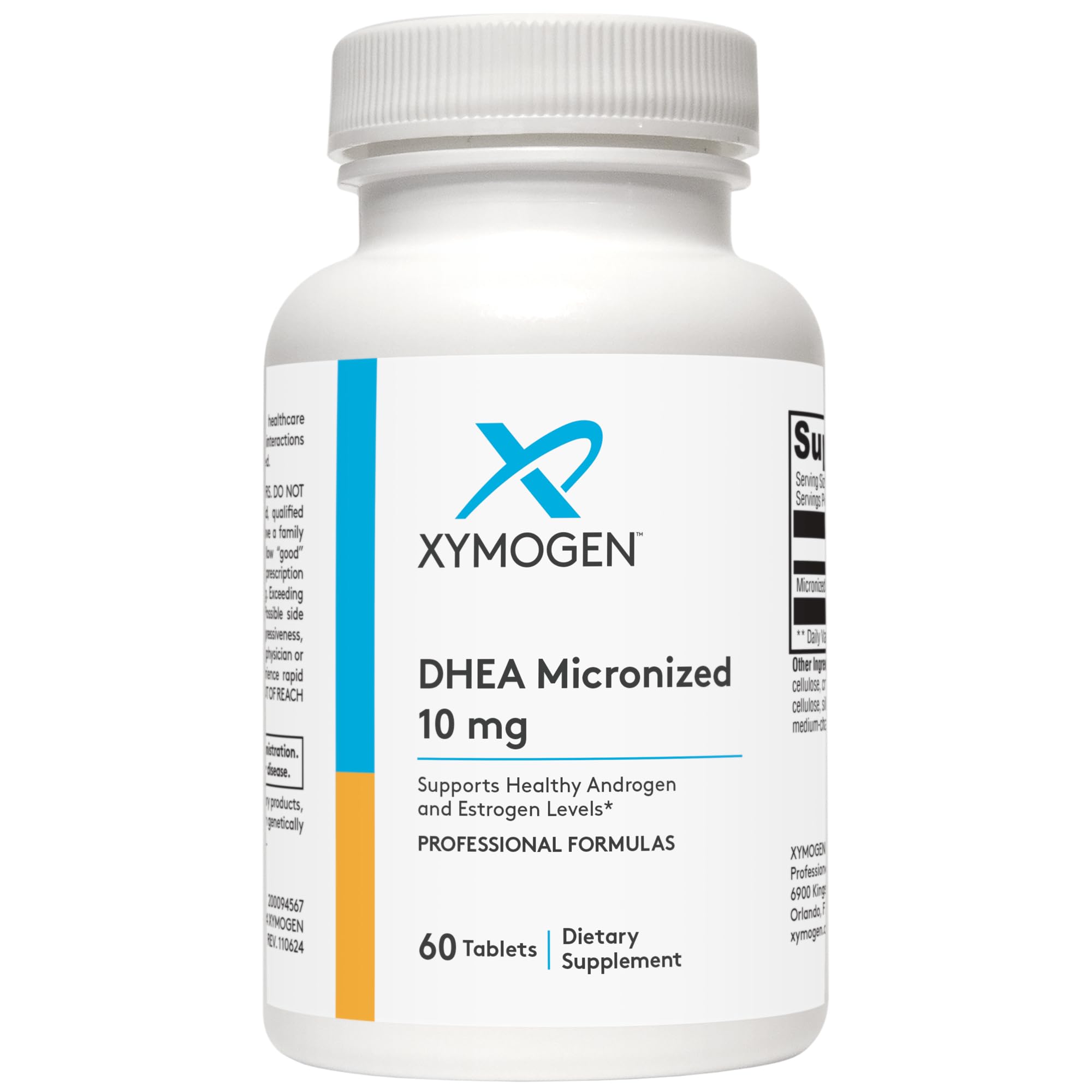 XYMOGEN DHEA tablettes 10 mg — soutien potentiel des niveaux hormonaux et énergie quotidienne.