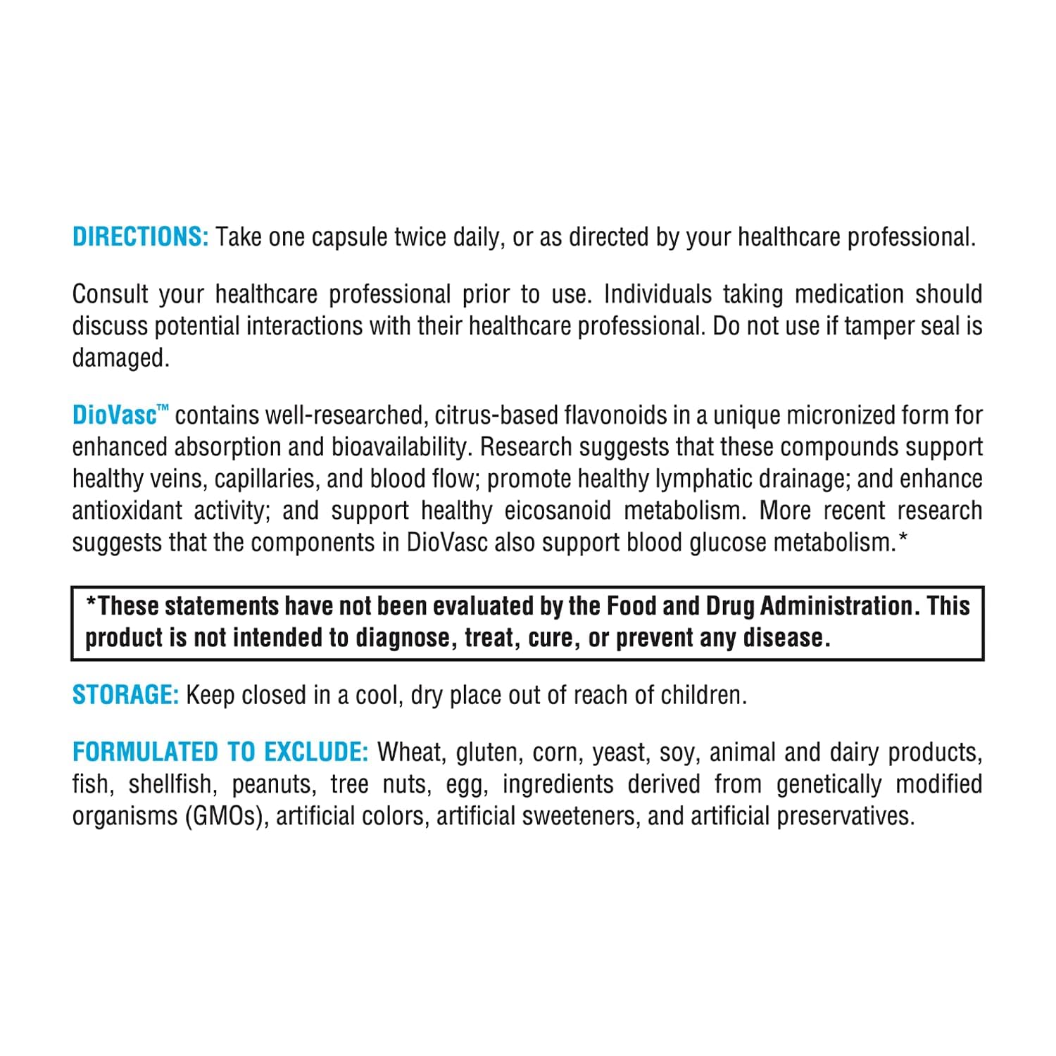 XYMOGEN DioVasc – capsules faciles à avaler et sans allergènes.