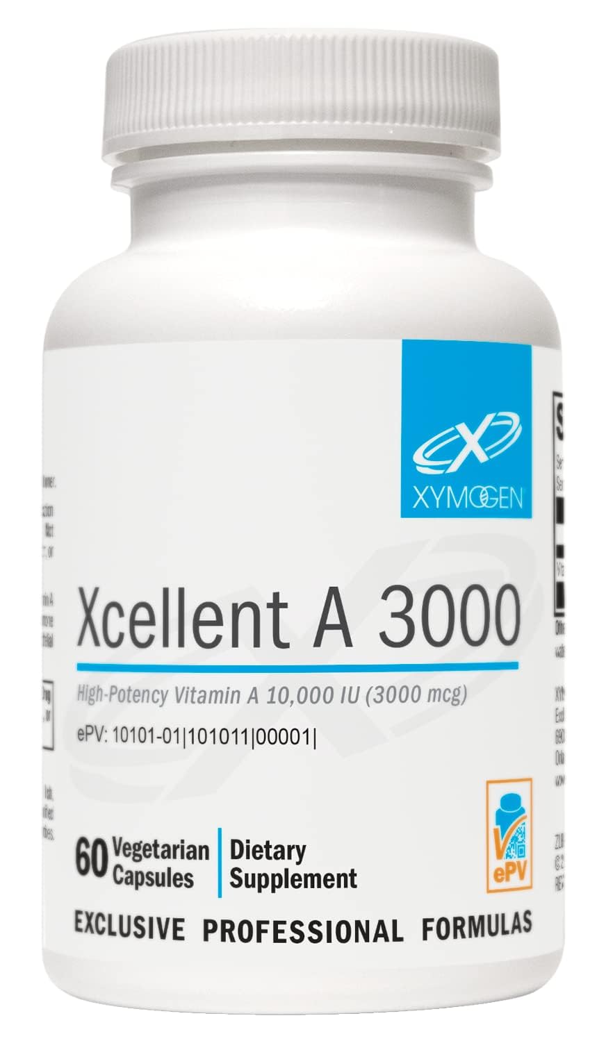 Xymogen Xcellent A3000 – bouteille de capsules, support potentiel pour la peau et les muqueuses