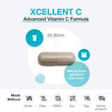 XYMOGEN Xcellent C: gros plan sur les minéraux tampon et les capsules.