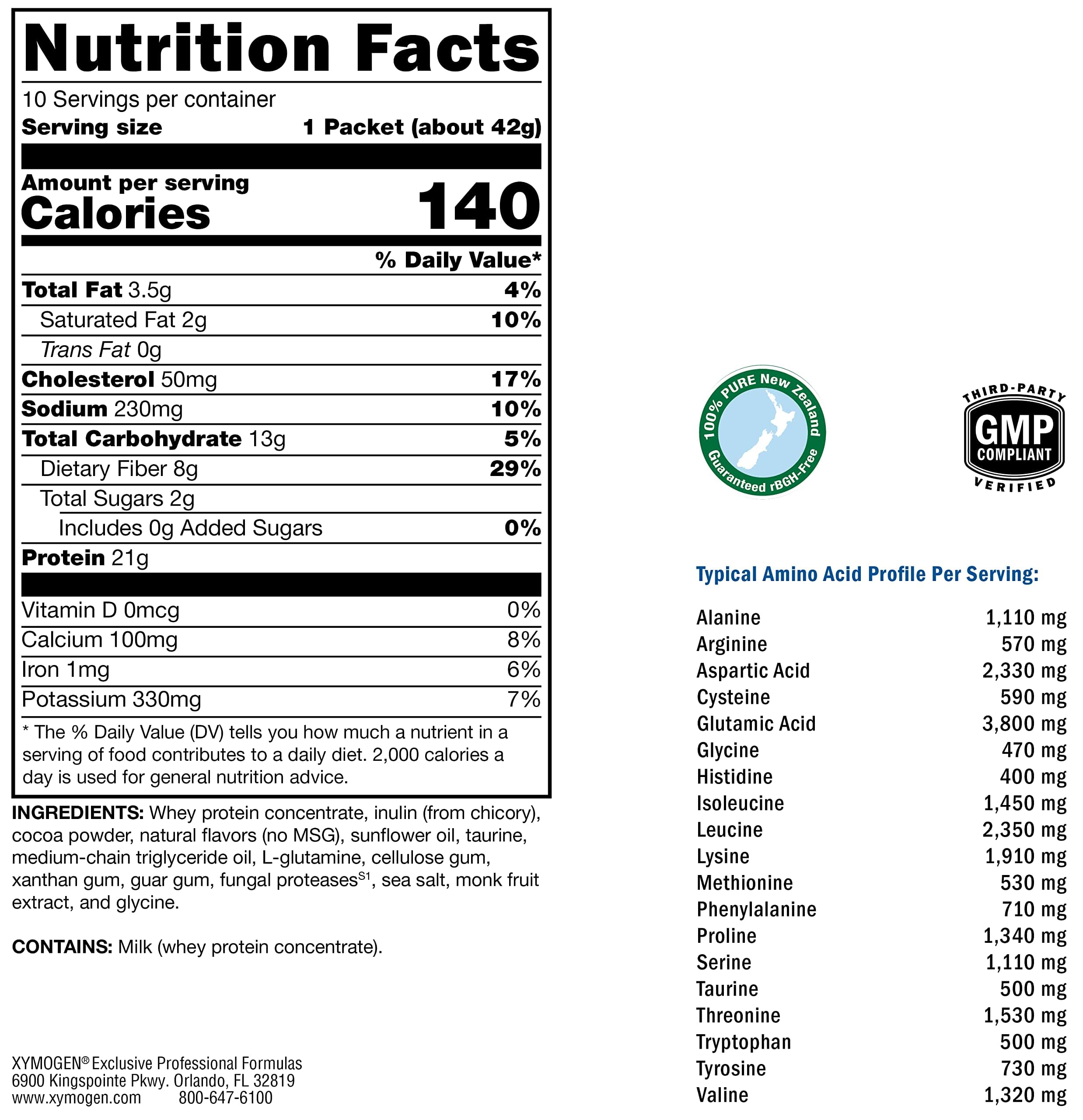 Dosage pratique de XYMOGEN FIT Food Lean Whey Chocolat après entraînement.