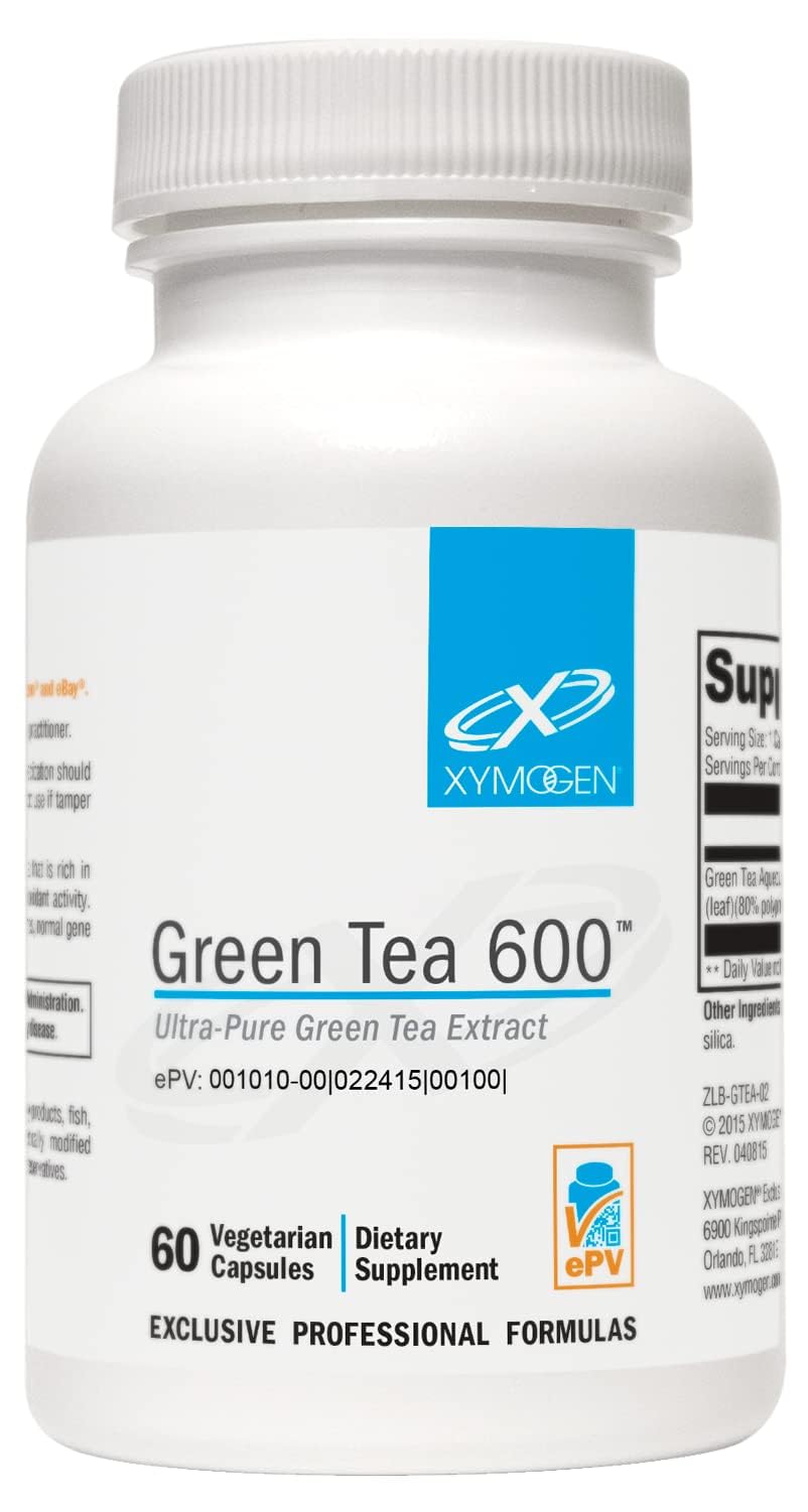 XYMOGEN Green Tea 600 — bouteille, capsules pour une routine saine et pratique