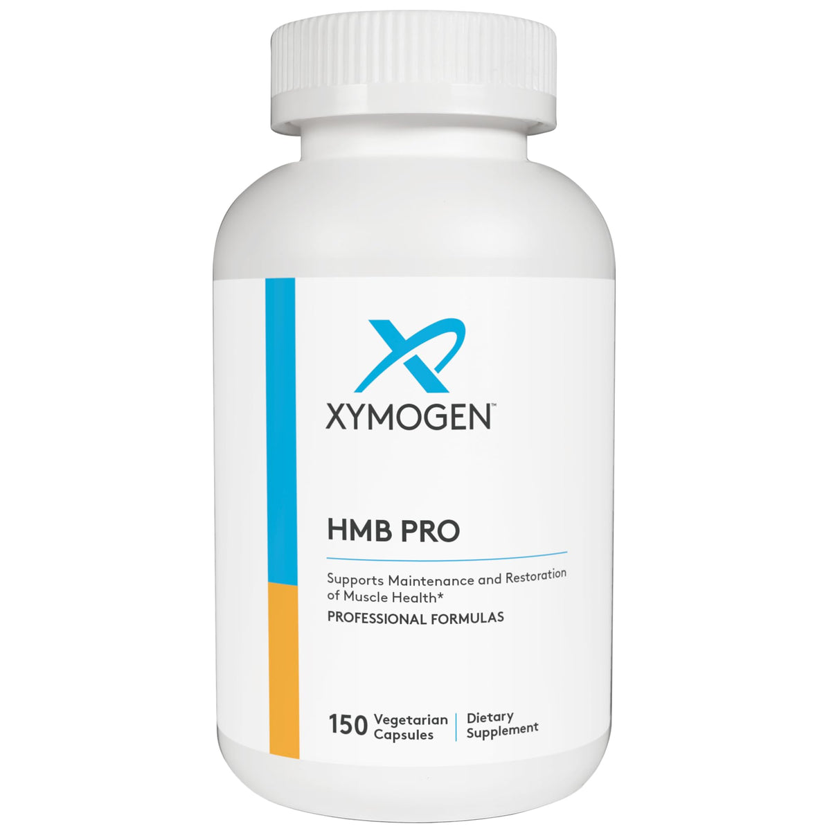 Xymogen HMB Pro, bouteille vue de face, utile pour la récupération potentielle.