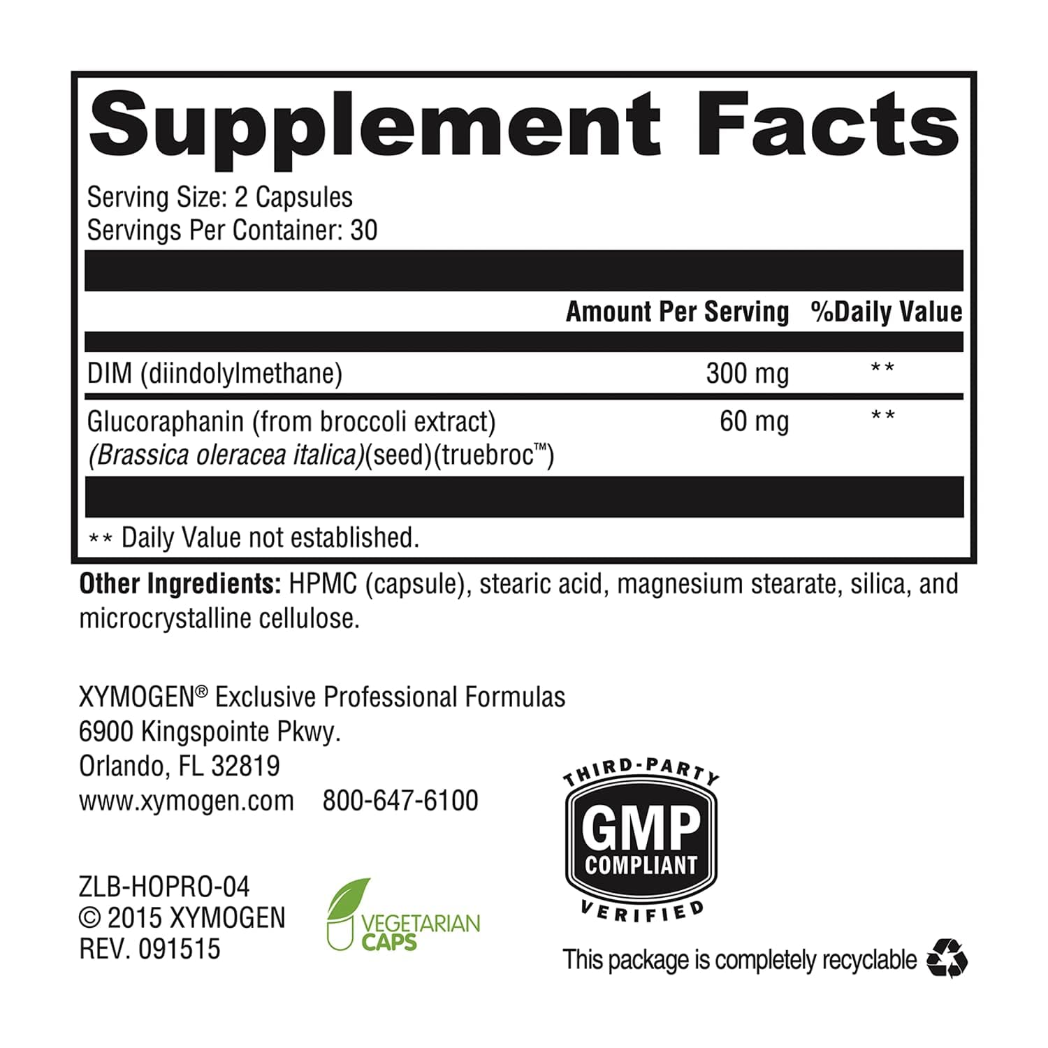 Capsules Xymogen Hormone Protect, faciles à avaler et adaptées à une routine quotidienne.