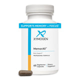 XYMOGEN MemorAll, bouteille et étiquette; soutien potentiel de la concentration.