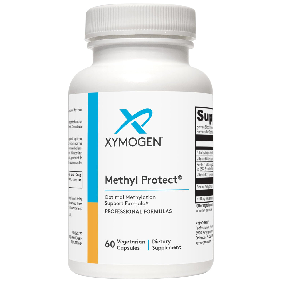 XYMOGEN Methyl Protect : bouteille avec capsules pour soutenir une méthylation équilibrée.