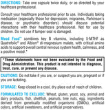 XYMOGEN Mood Food tableau des ingrédients indiquant folate, B6, B12, 5-HTP et GABA.