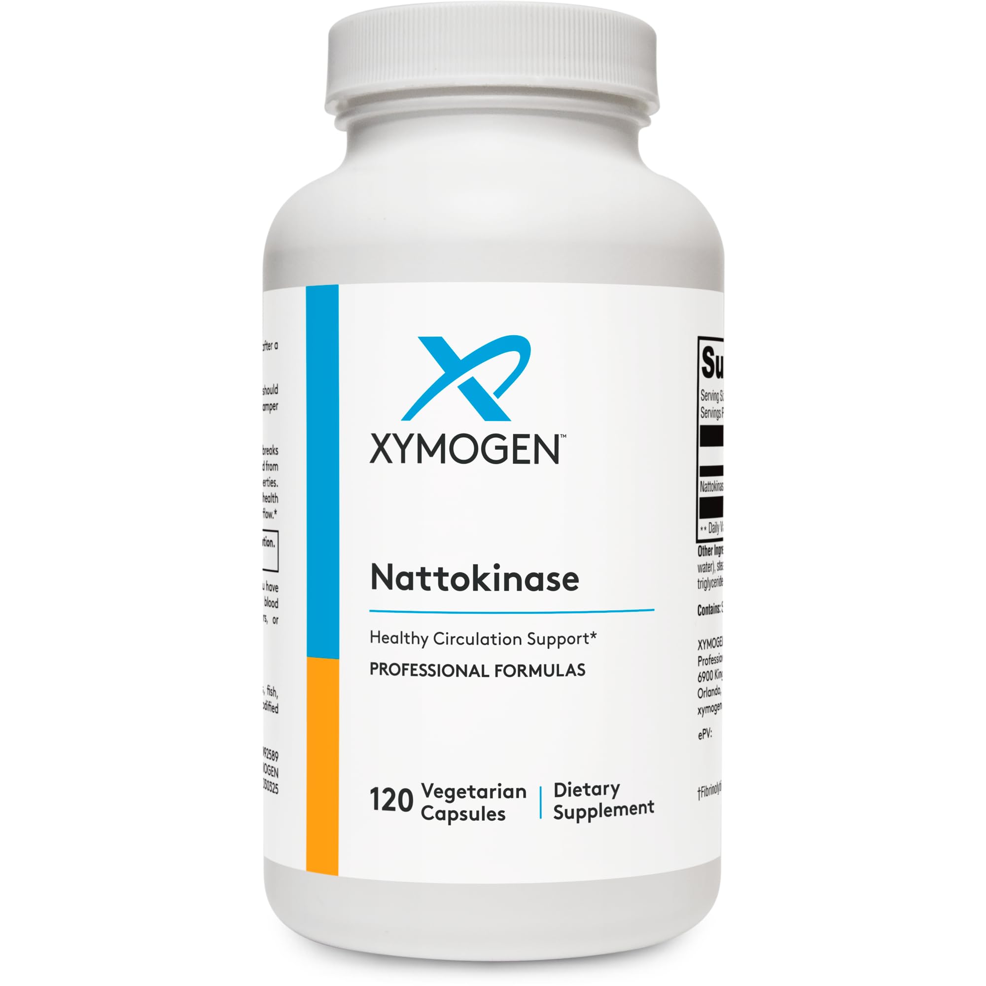 XYMOGEN Nattokinase — bouteille 2000 FU, soutien potentiel de circulation.