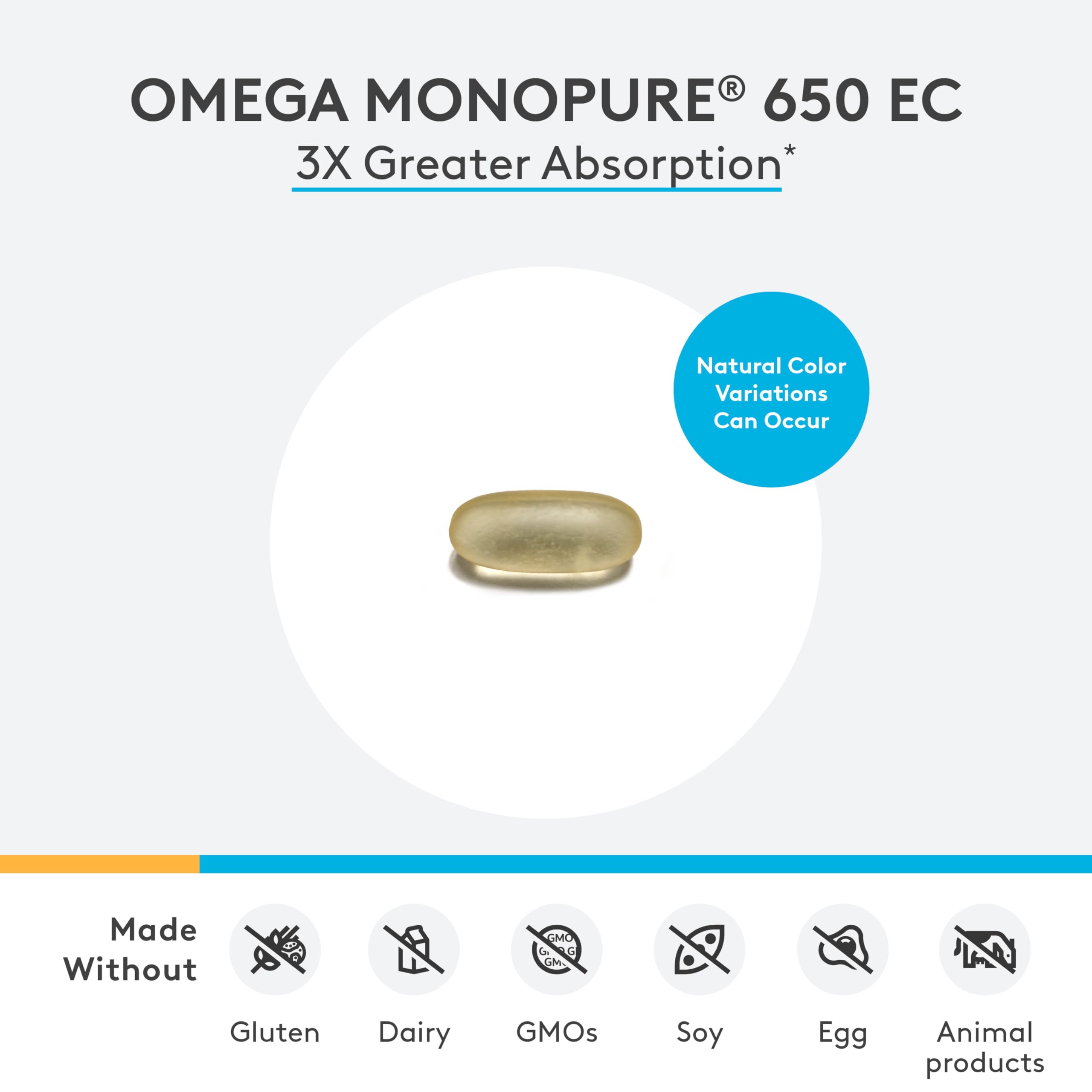 XYMOGEN Omega MonoPure – gélules petites pour une prise quotidienne confortable.