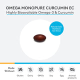 XYMOGEN Omega MonoPure Curcumine EC, gélules moelleuses, absorption potentiellement améliorée.