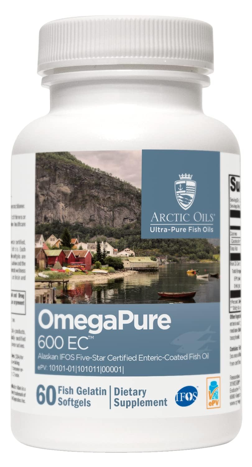 XYMOGEN OmegaPure 600 EC : bouteille et gélules faciles à avaler pour soutien quotidien