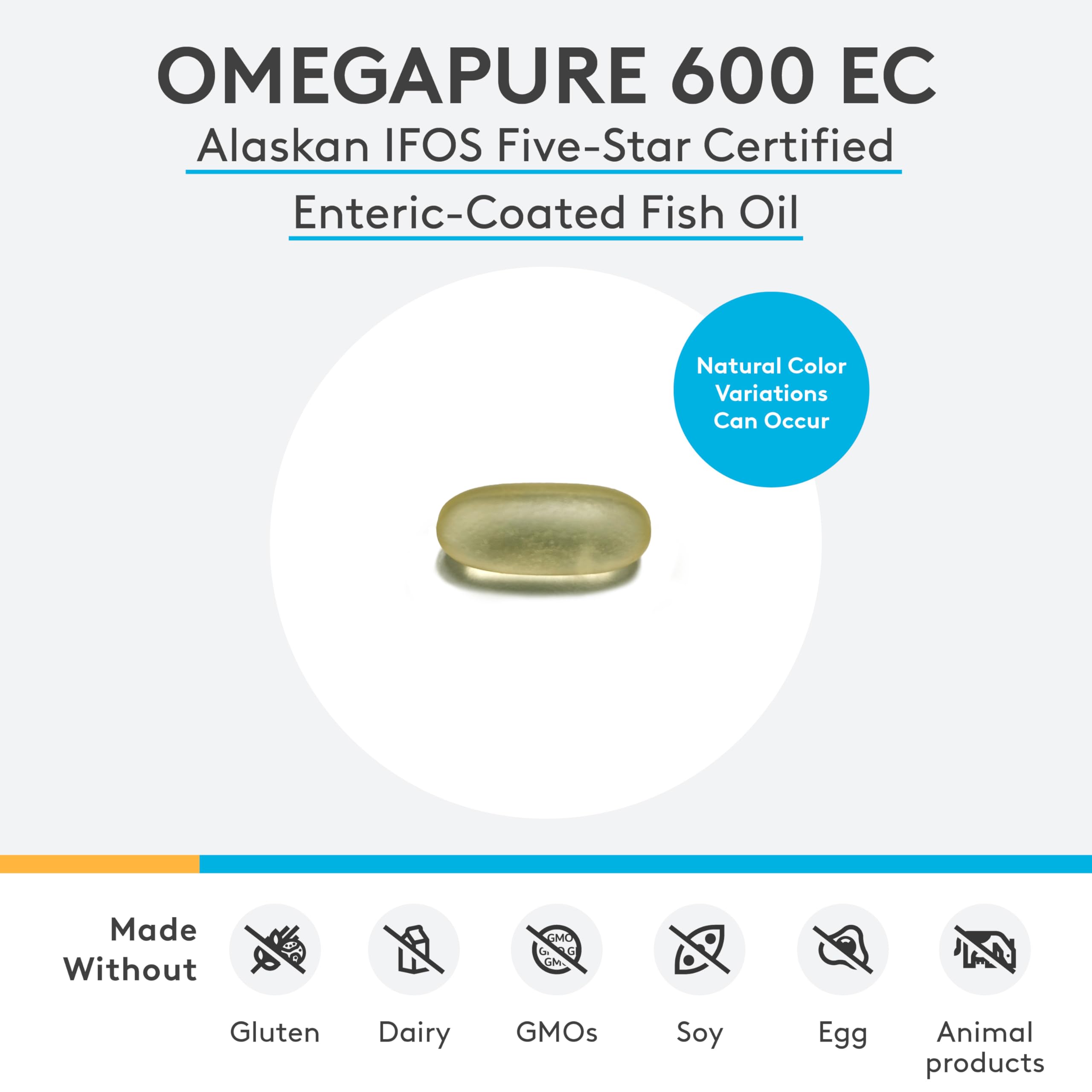 XYMOGEN OmegaPure 600 EC, gelules; association DHA/EPA pour le bien-être général.