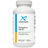 Xymogen OmegaPure 900 EC, bouteille, soutien potentiel du coeur et du cerveau.