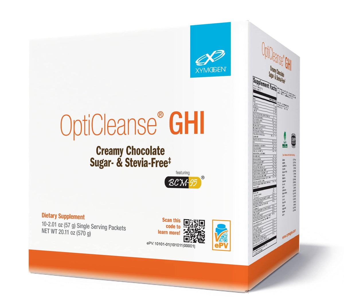 XYMOGEN OptiCleanse emballage visible, solution pratique pour un mode de vie vegan et sain.