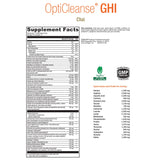 XYMOGEN OptiCleanse GHI Detox – packaging épuré mettant en valeur les ingrédients naturels.