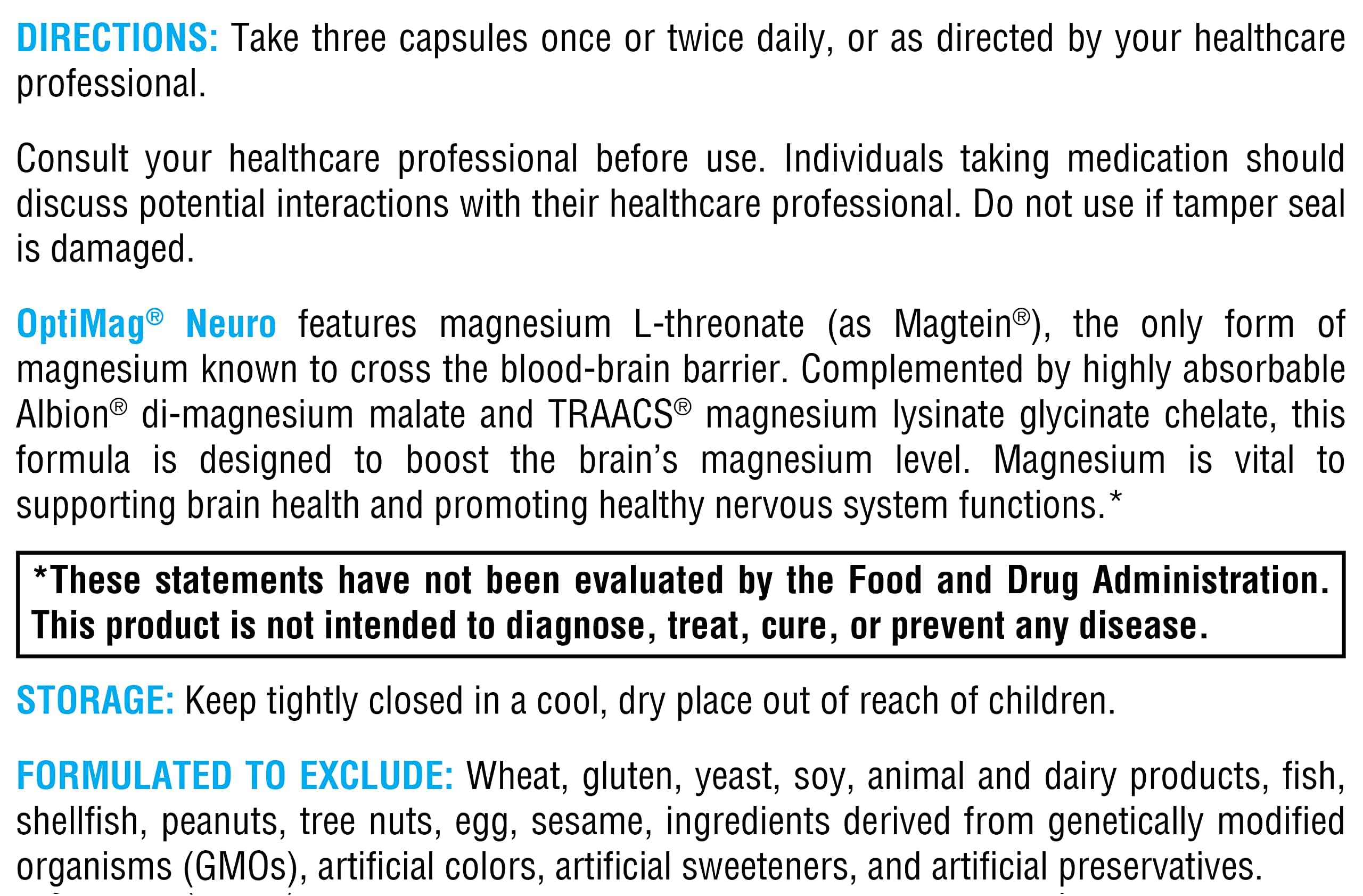XYMOGEN OptiMag Neuro, composition magnésium malate et lysinate glycinate, magnésium absorbable.