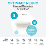 XYMOGEN OptiMag Neuro, étiquette visible; montre le mélange magnésium haute biodisponibilité.