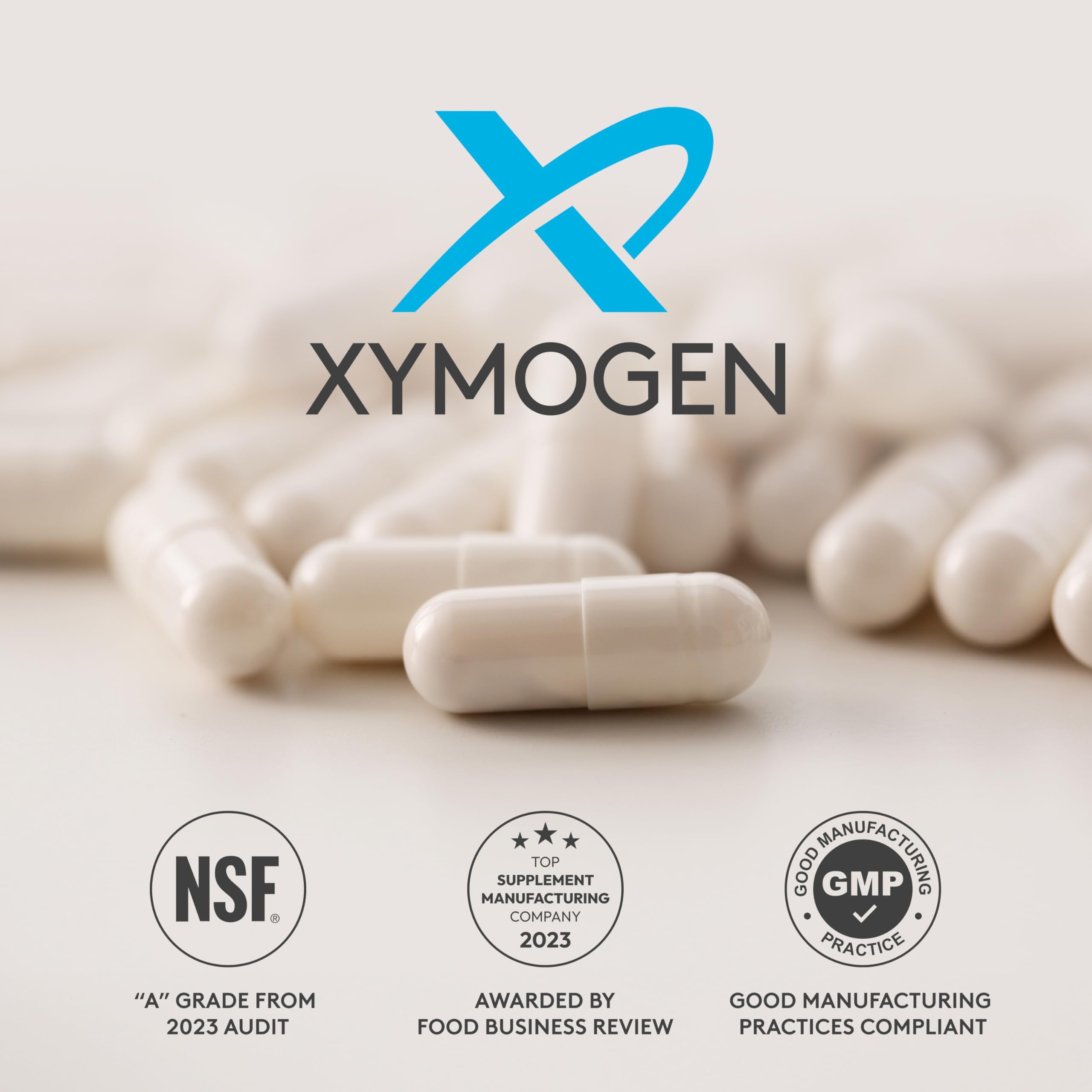 XYMOGEN ProbioMax Plus 40B bouteille et sachets, complément pratique quotidien.