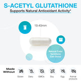 XYMOGEN S Acetyl Glutathione – capsules faciles à avaler pour absorption potentielle.