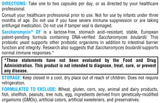 XYMOGEN Saccharomycin 10B — sans lactose et sans allergènes principaux.