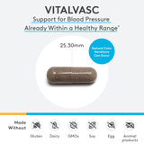 Xymogen VitalVasc : etiquette du produit, détails des ingrédients clés.