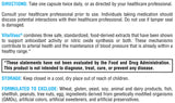 Xymogen VitalVasc : ingrédients et extraits utilisés dans la formule.