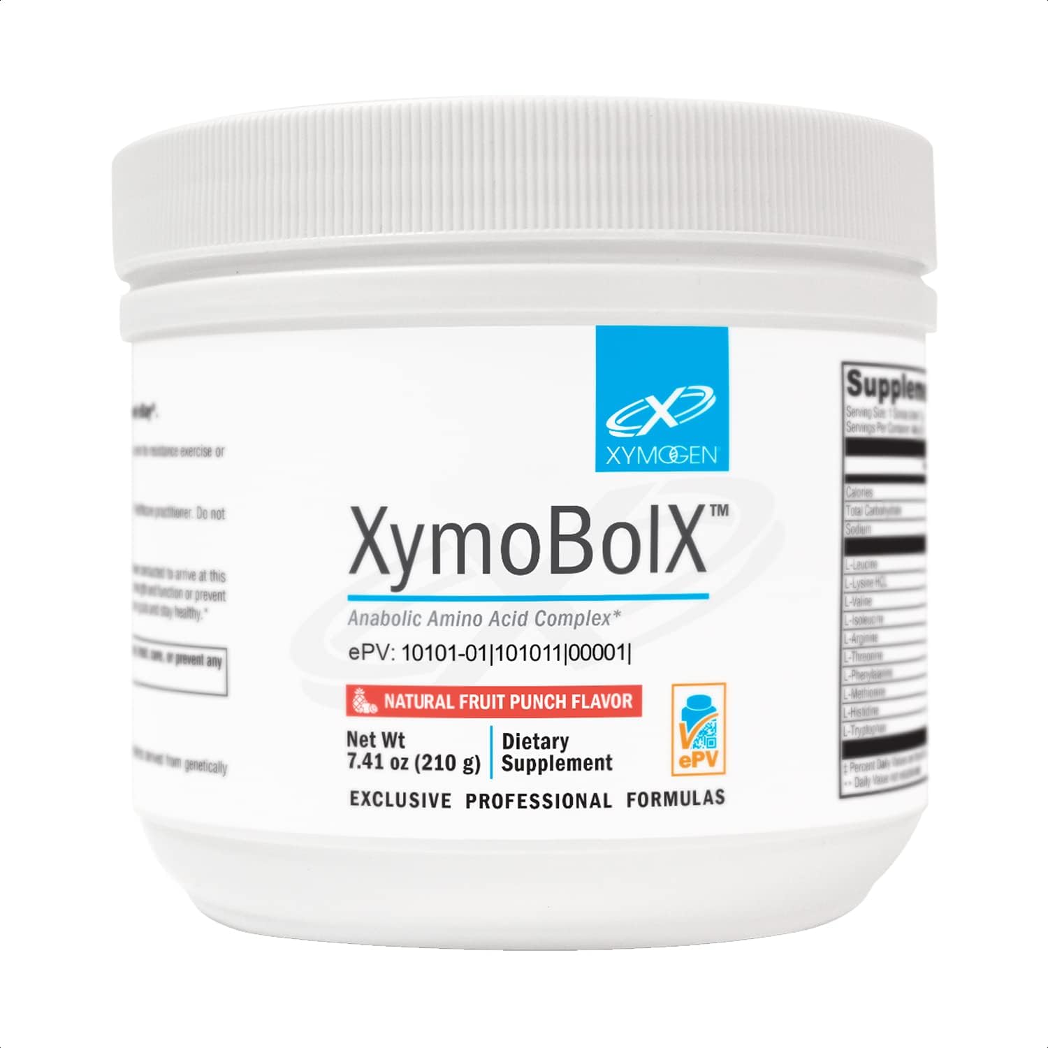XYMOGEN XymoBolX emballage clair affichant ingrédients et bénéfice.