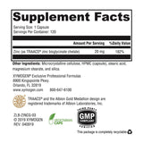 XYMOGEN zinc bisglycinate en bouteille pour une prise quotidienne pratique.
