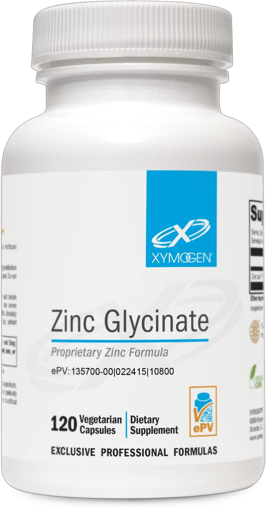 XYMOGEN zinc bisglycinate en capsule favorise une absorption optimisee.