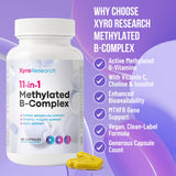Xyro Research Methylated B-Complex – formule véganes et absorption efficace