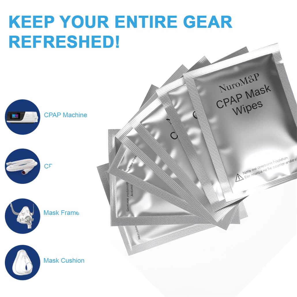Format compact XYYLLL, lingettes CPAP idéales pour déplacements.