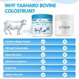 Yaaharo Colostrum en poudre sans sucre ajouté, choix plus léger.
