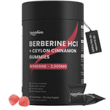 Gommes Berberine HCl YadaVeela en bouteille, soutien métabolique pratique.