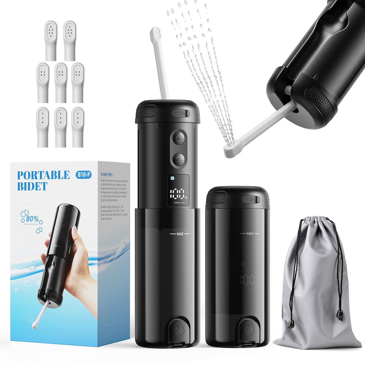 Bouteille périnée Yaej portable en action, hygiène pratique au quotidien.