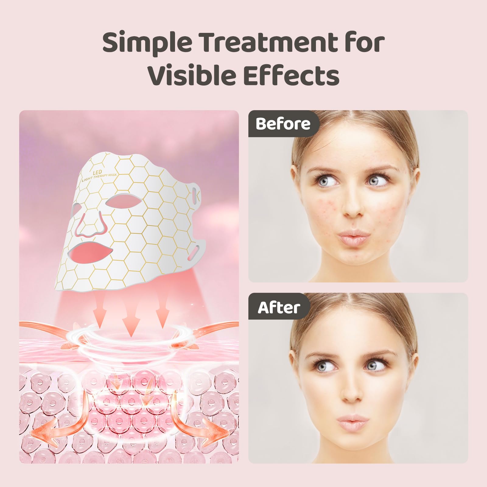 Masque Yahi, 7 modes lumineux adaptés à vos besoins.