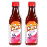 Yahve Emulsion huile foie cabillaud cerise pack-deux bouteilles, pratique pour l'apport quotidien.