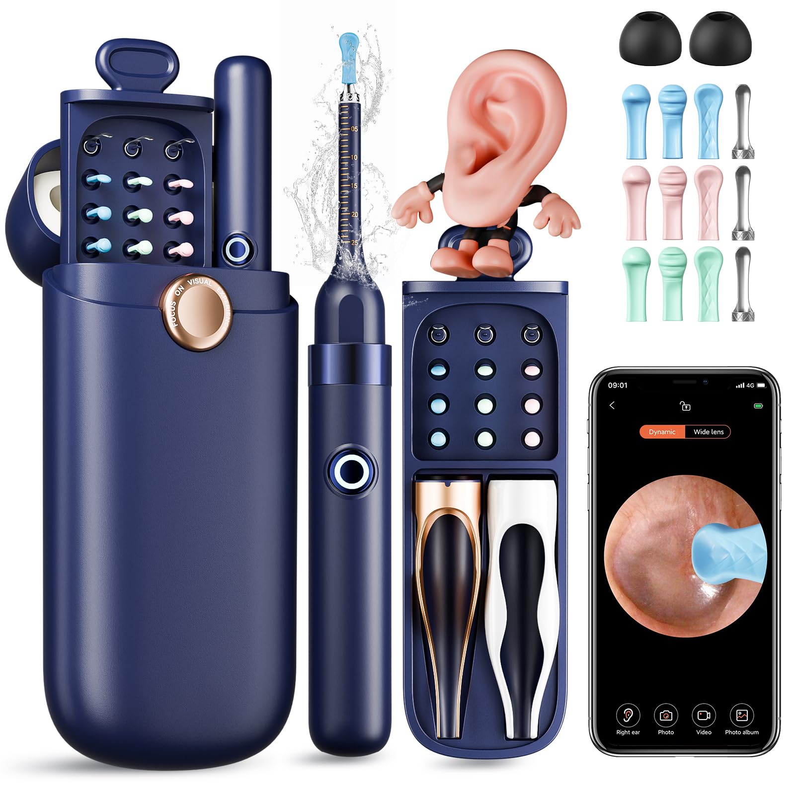 Yakbio oreille-camera-1296p: vue claire pour un nettoyage précis