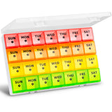 Yaklim organiseur-pilules-mensuel-xl: grand compartiment facilitant le rangement quotidien.